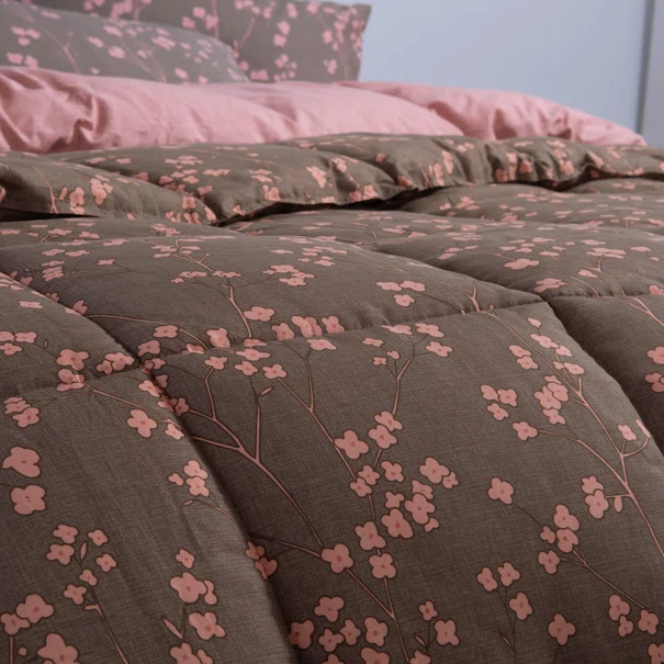 Πάπλωμα Υπέρδιπλο (240x220) 2 Όψεων Nef-Nef Homeware Floriva Brown