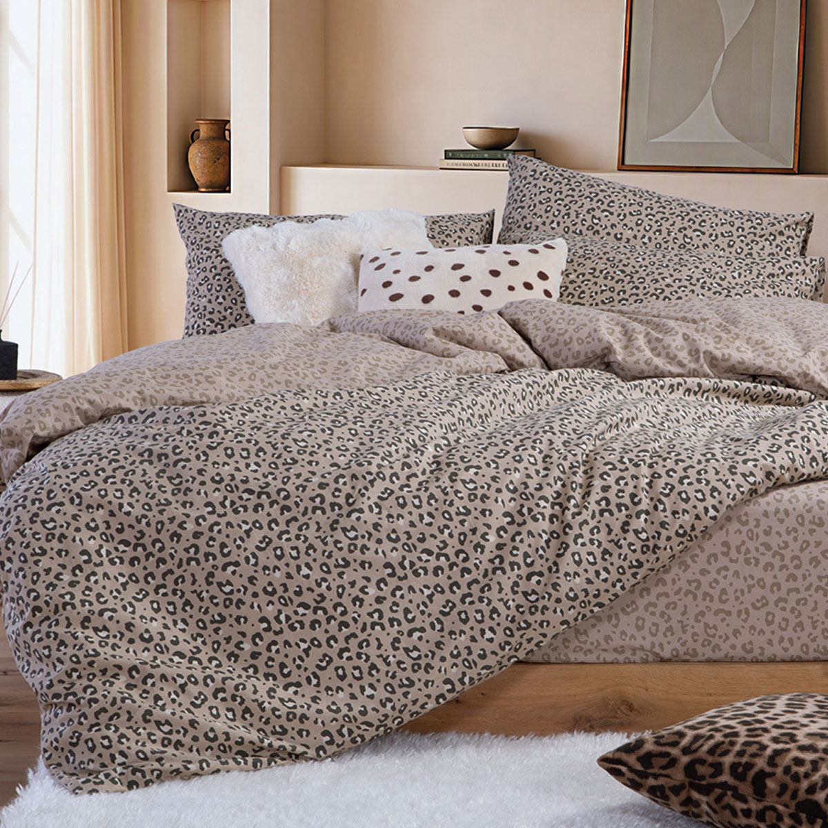 Σεντόνια King Size (Σετ) Nef-Nef Homeware Wild Beige