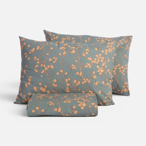 Σεντόνια King Size (Σετ) Nef-Nef Homeware Floriva Green