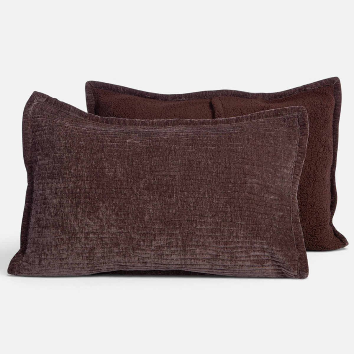 Ζεύγος Μαξιλαροθήκες (52x72) Nef-Nef Homeware Elements Brave Coffee