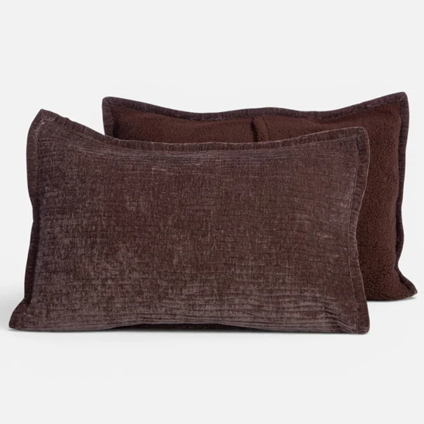 Ζεύγος Μαξιλαροθήκες (52x72) Nef-Nef Homeware Elements Brave Coffee