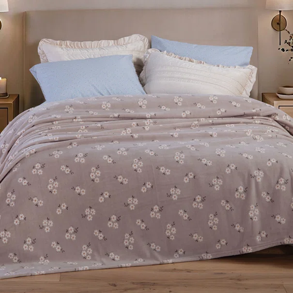 Κουβέρτα Fleece Υπέρδιπλη (240x220) Nef-Nef Homeware Judith Grey