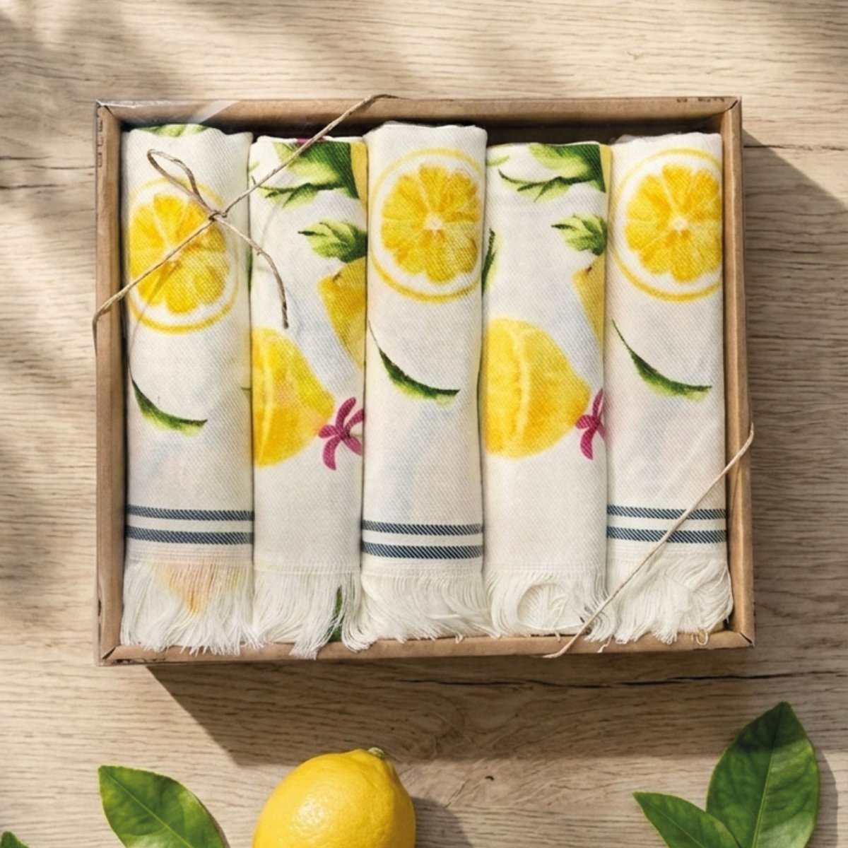 Ποτηρόπανα (Σετ 5τμχ) Rythmos Lemons
