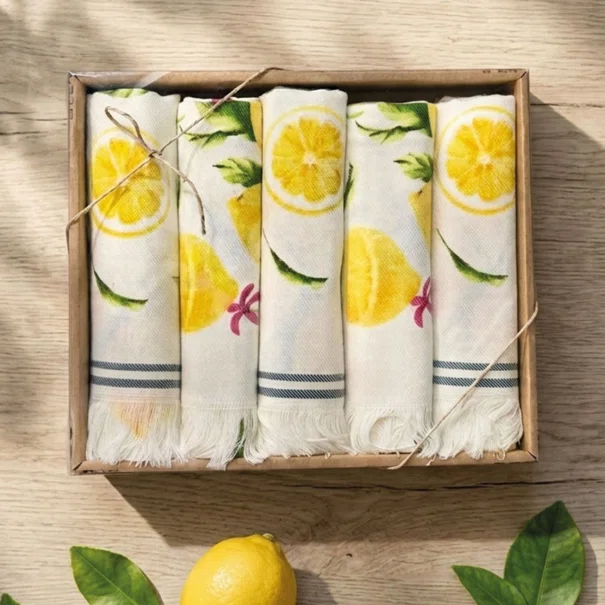 Ποτηρόπανα (Σετ 5τμχ) Rythmos Lemons