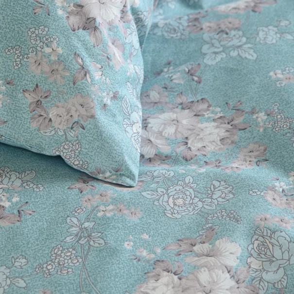 Σεντόνια King Size (Σετ) Rythmos Camelia Γαλάζιο