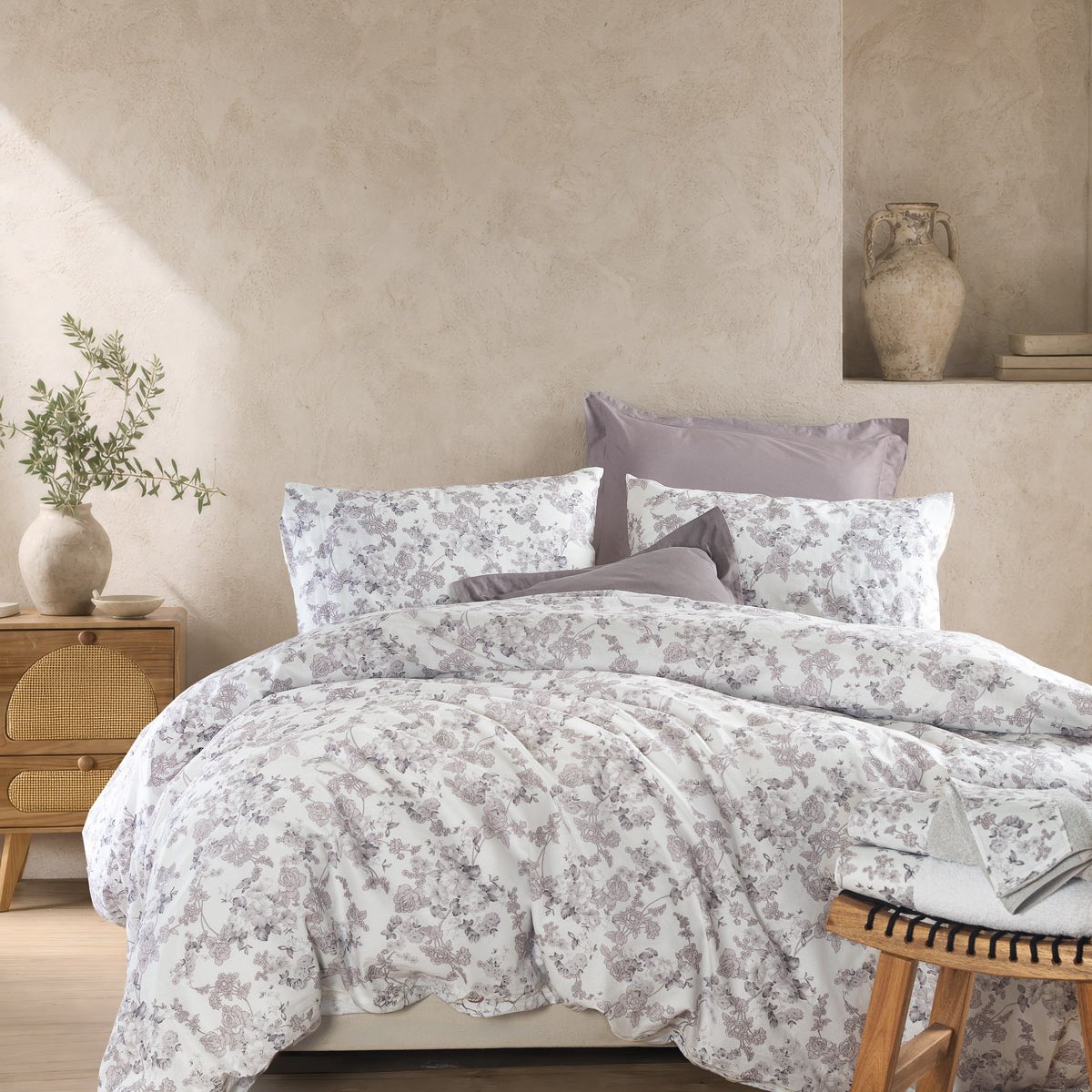 Σεντόνια Μονά (Σετ) Rythmos Camelia Λευκό