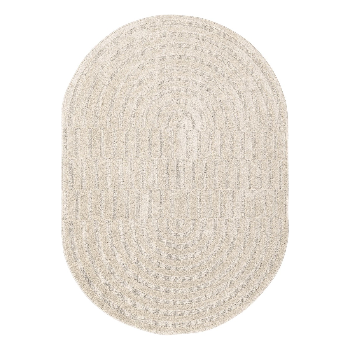 Οβάλ Χαλί (200x290) Royal Carpet Jazz 2972A White