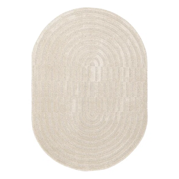 Οβάλ Χαλί (160x230) Royal Carpet Jazz 2972A White