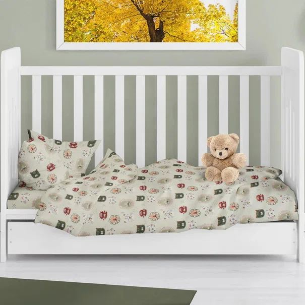 Πάπλωμα Κούνιας (120x160) Dimcol Big Cats 27 Light Olive