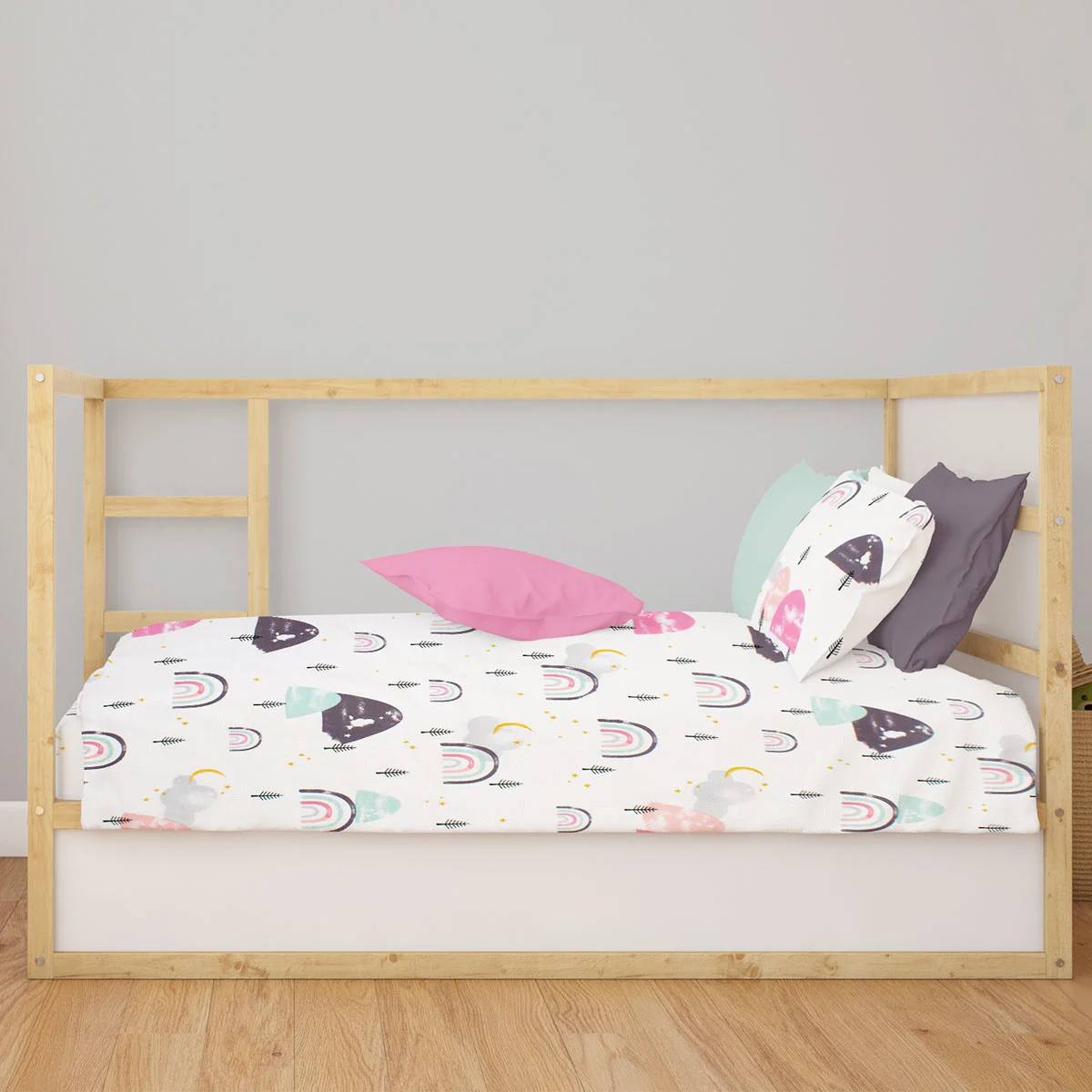Πάπλωμα Κούνιας (120x160) Dimcol Rainbow 575 White - Pink