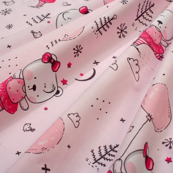 Πάπλωμα Μονό (160x240) Dimcol Ballerina Bear 598 Pink