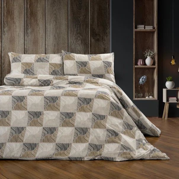 Πάπλωμα Υπέρδιπλο (220x240) Dimcol Κλεοπάτρα 609 Beige -Black