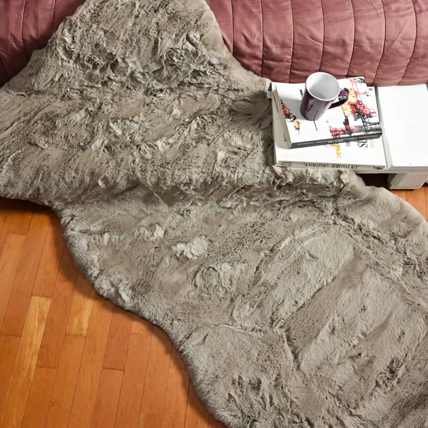 Χαλί Διαδρόμου Γούνινο (80x150) Polcarpet Rabbit Animal Shape Beige