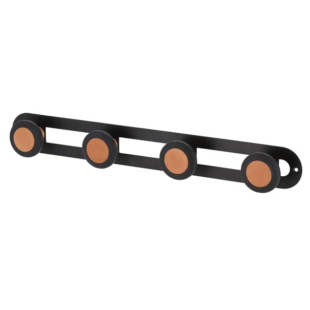 Κρεμάστρα Τοίχου 4 Θέσεων (40x5x3.5) T-D Hook Black 9037103