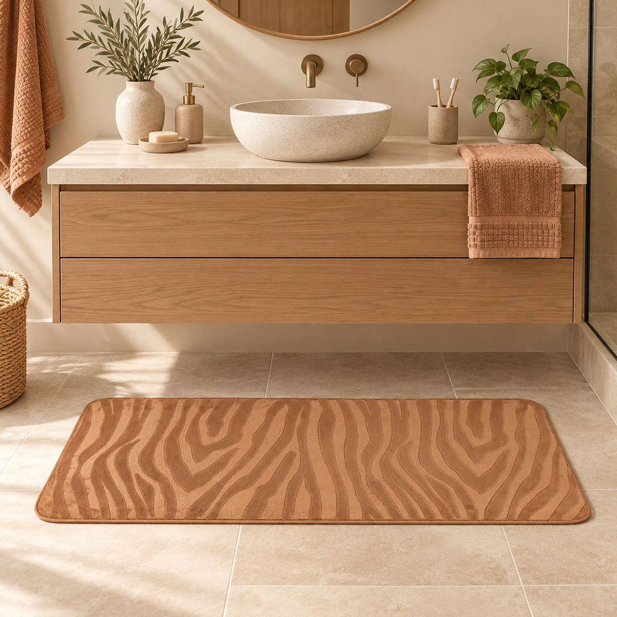 Πατάκι Μπάνιου (45x120) T-D Zebra Cappuccino 7762166