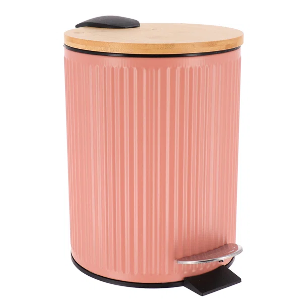 Κάδος Απορριμμάτων Μπάνιου (Φ17x23) T-D 3lt Stripes Blush 6581153