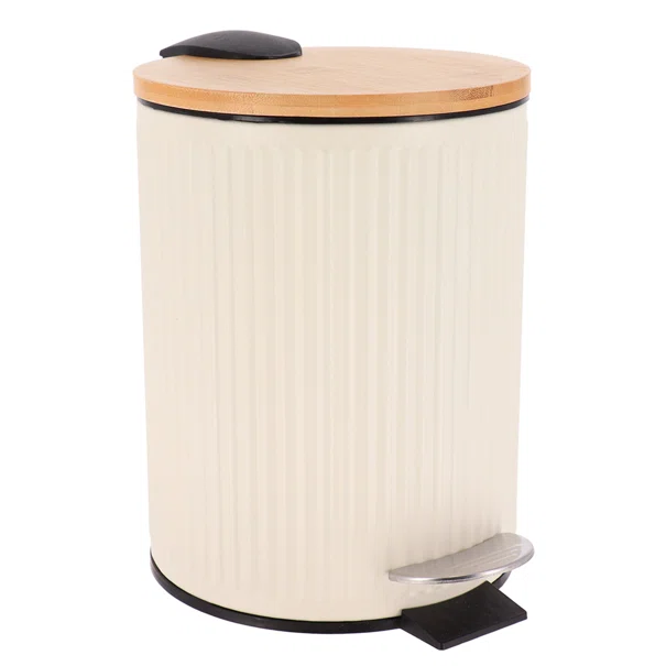 Κάδος Απορριμμάτων Μπάνιου (Φ17x23) T-D 3lt Stripes Ivory 6581105