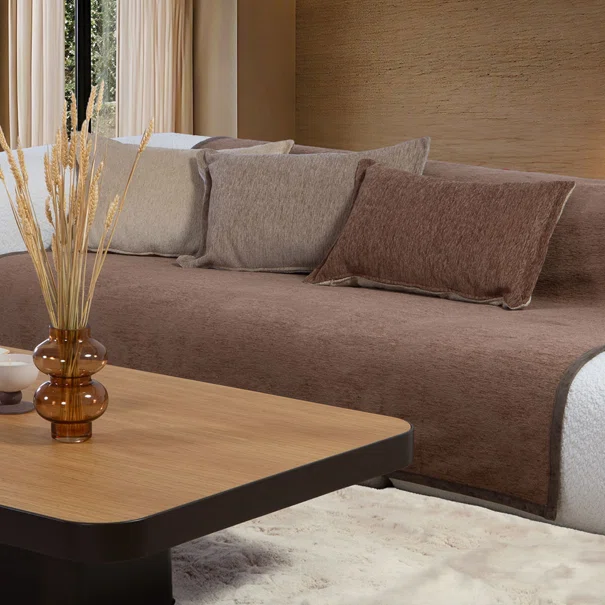 Ριχτάρι Πολυθρόνας 2 Όψεων (180x180) Nef-Nef Homeware Tanger 26 Brown/Ecru