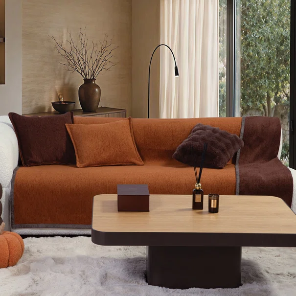 Ριχτάρι Καναπέ Τριθέσιου 2 Όψεων (180x300) Nef-Nef Homeware Tanger 26 Camel/Coffee