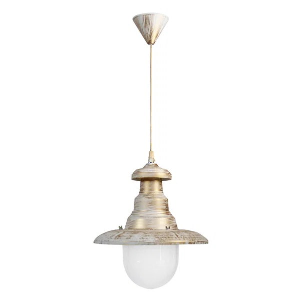 Φωτιστικό Οροφής Μονόφωτο Heronia Pyrofani 26-0053 White/Gold