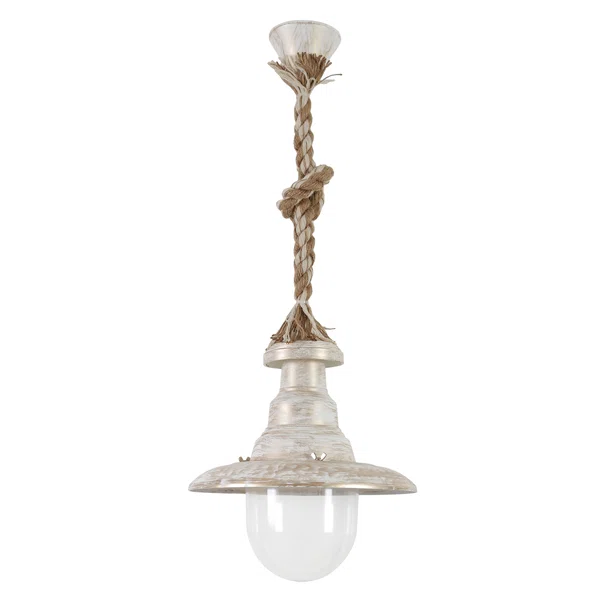 Φωτιστικό Οροφής Μονόφωτο Heronia Pyrofani 31-1102 Rope/White/Gold
