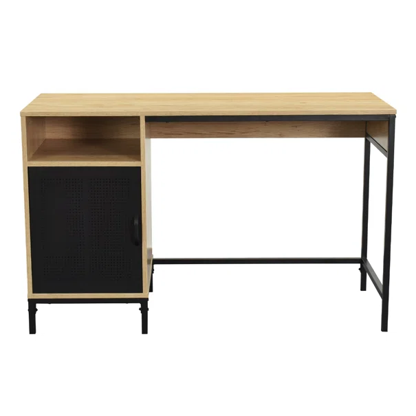 Γραφείο Με Ντουλάπι (120x48x75) Spitishop Vivo Natural/Black