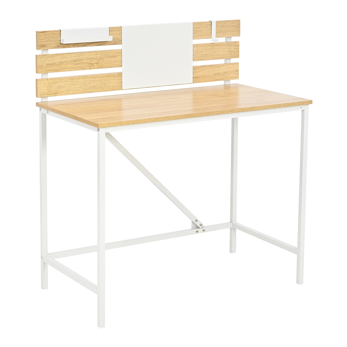 Γραφείο (90x52x99) Spitishop Muse Natural/White