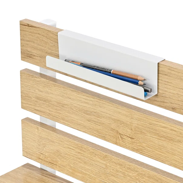 Γραφείο (90x52x99) Spitishop Muse Natural/White
