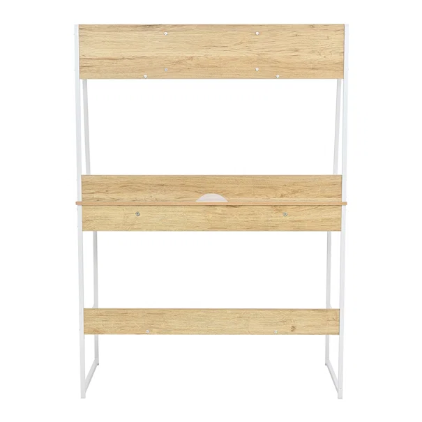 Γραφείο Με 4 Ράφια (100x48x139) Spitishop Muse Natural/White