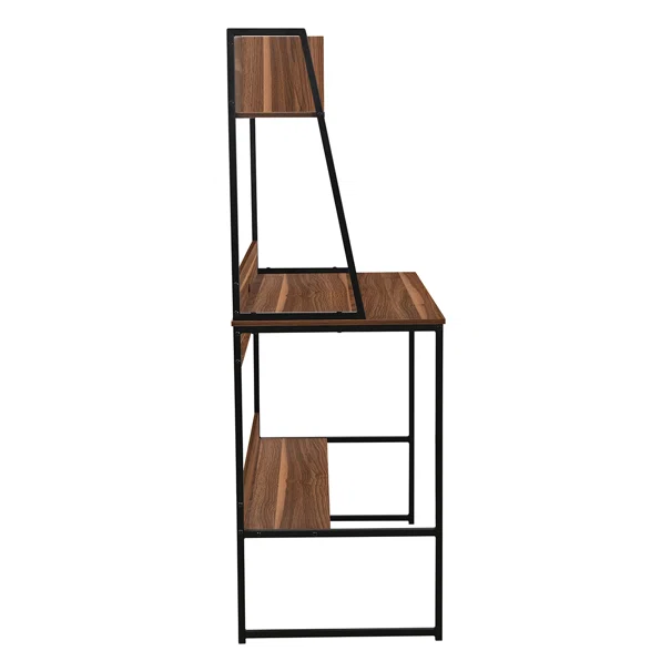 Γραφείο Με 4 Ράφια (100x48x139) Spitishop Neuz Walnut/Black