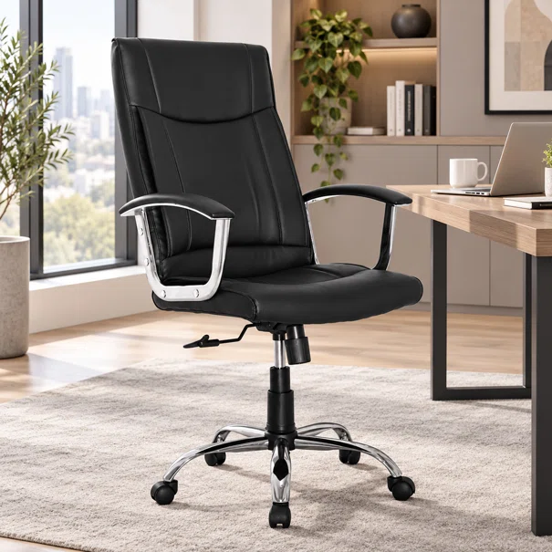 Καρέκλα Γραφείου (63x62.5x120) Spitishop Manager Black