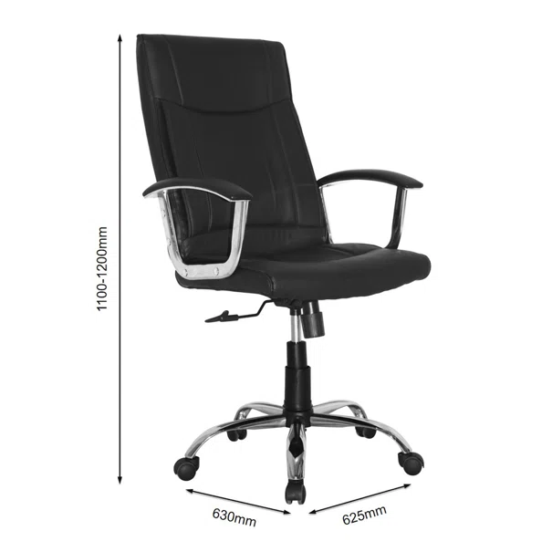 Καρέκλα Γραφείου (63x62.5x120) Spitishop Manager Black