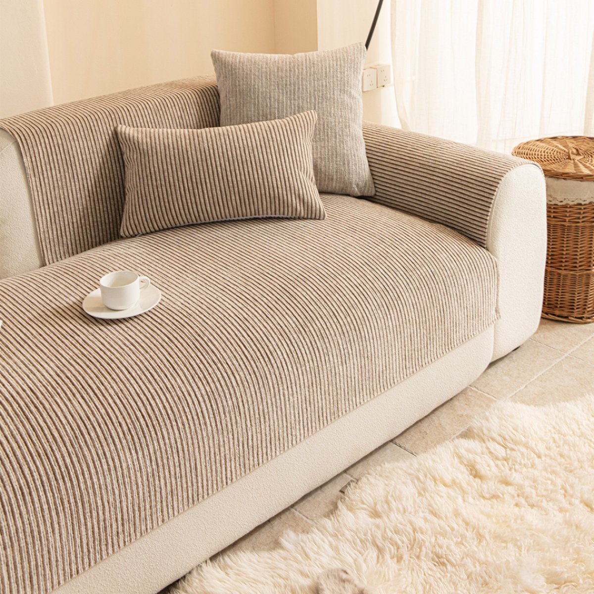 Ανώστρωμα Καναπέ (70x210) Melinen Vena Beige