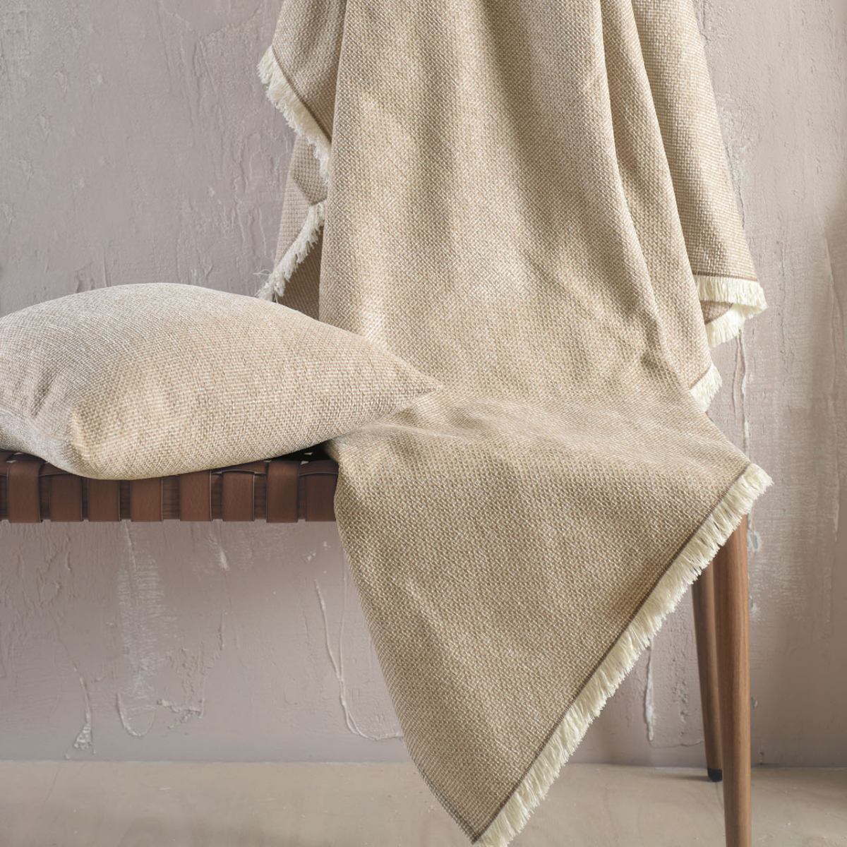 Ριχτάρι Καναπέ Διθέσιου (180x240) Rythmos Calhua Μπεζ