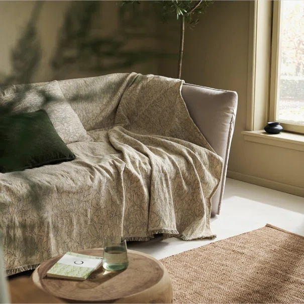 Ριχτάρι Πολυθρόνας (180x180) Gofis Home Aradia Weed Beige 430/07