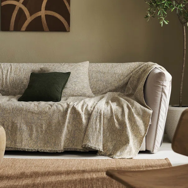 Ριχτάρι Καναπέ Διθέσιου (180x250) Gofis Home Aradia Weed Beige 430/07