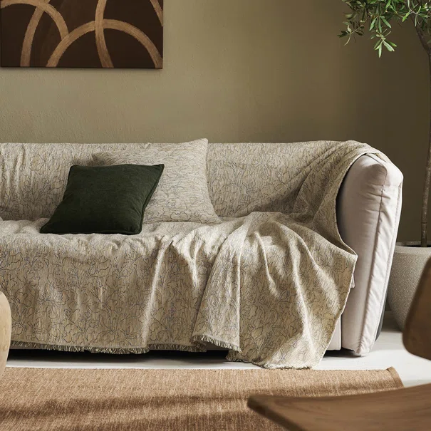 Ριχτάρι Καναπέ Τετραθέσιου (180x350) Gofis Home Aradia Weed Beige 430/07