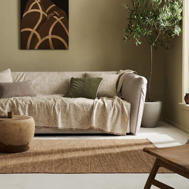 Ριχτάρι Πολυθρόνας (180x180) Gofis Home Aradia Beige 430/05