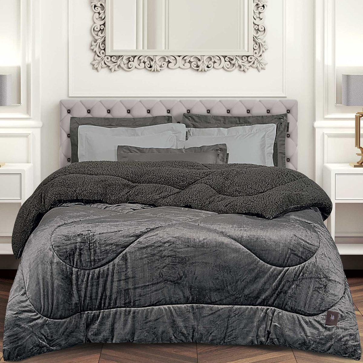 Κουβερτοπάπλωμα Μονό (160x220) Greenwich Polo Club Essential 3956 Grey