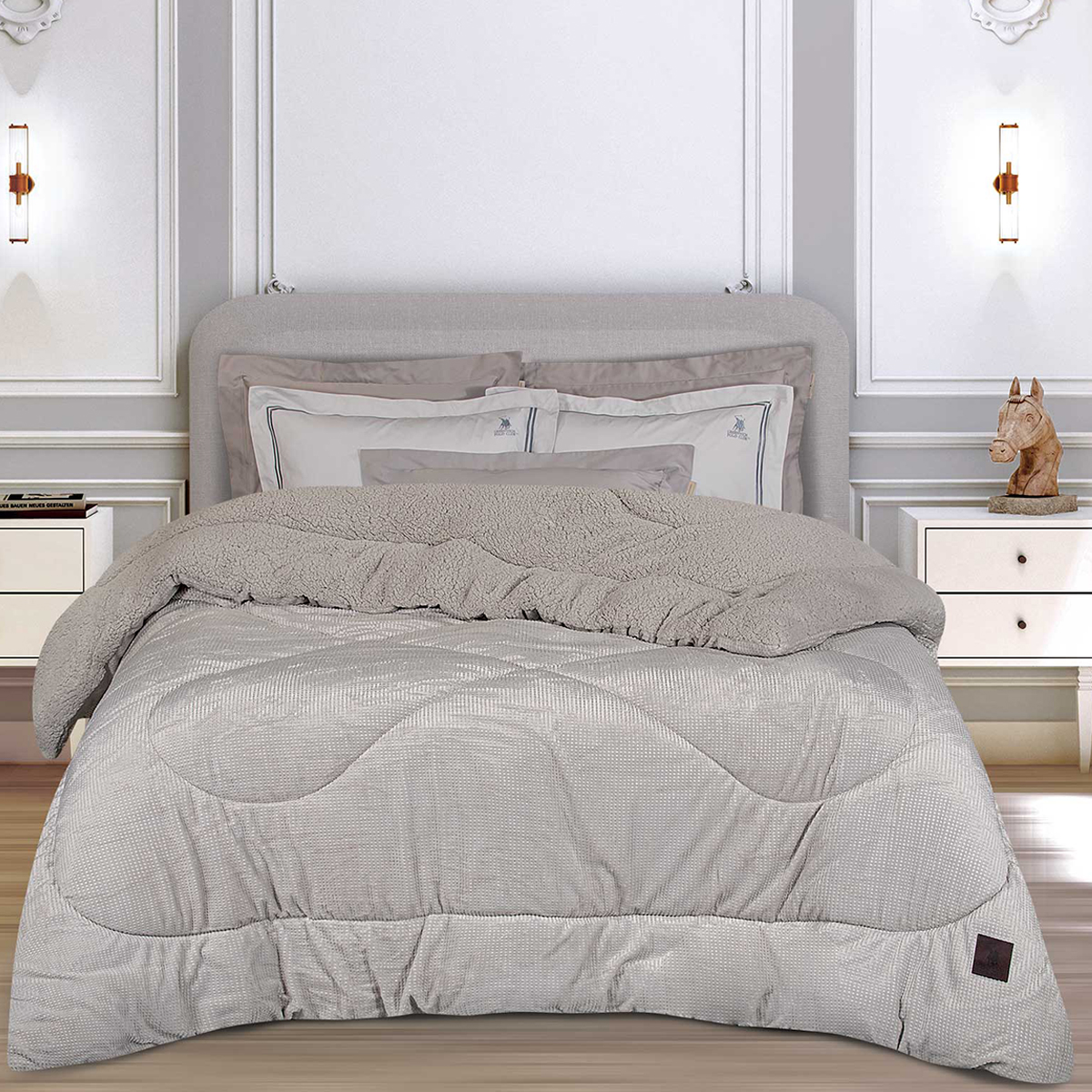 Κουβερτοπάπλωμα Μονό (160x220) Greenwich Polo Club Essential 3955 Ice Grey