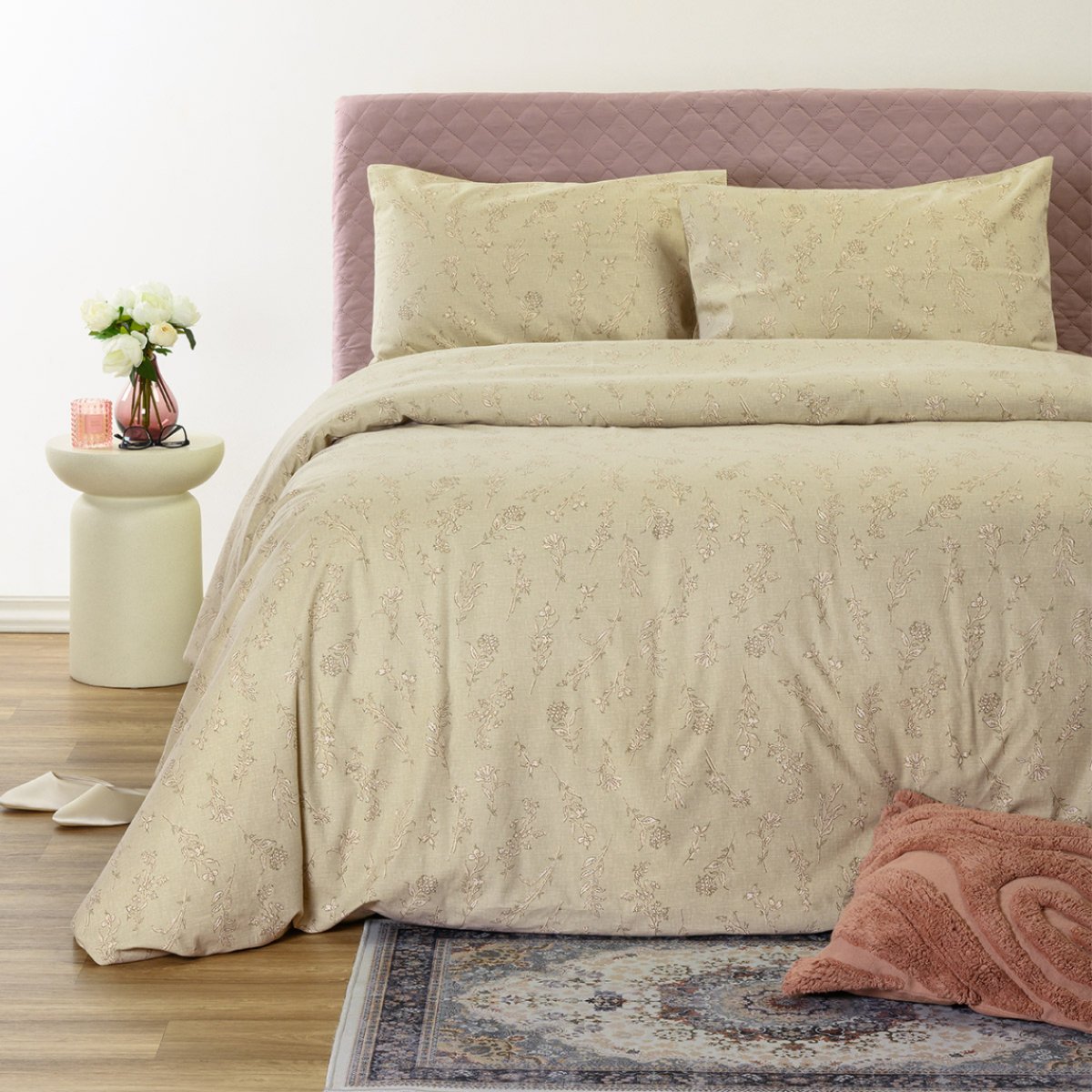 Φανελένια Σεντόνια Μονά (Σετ) Melinen Bianca Beige