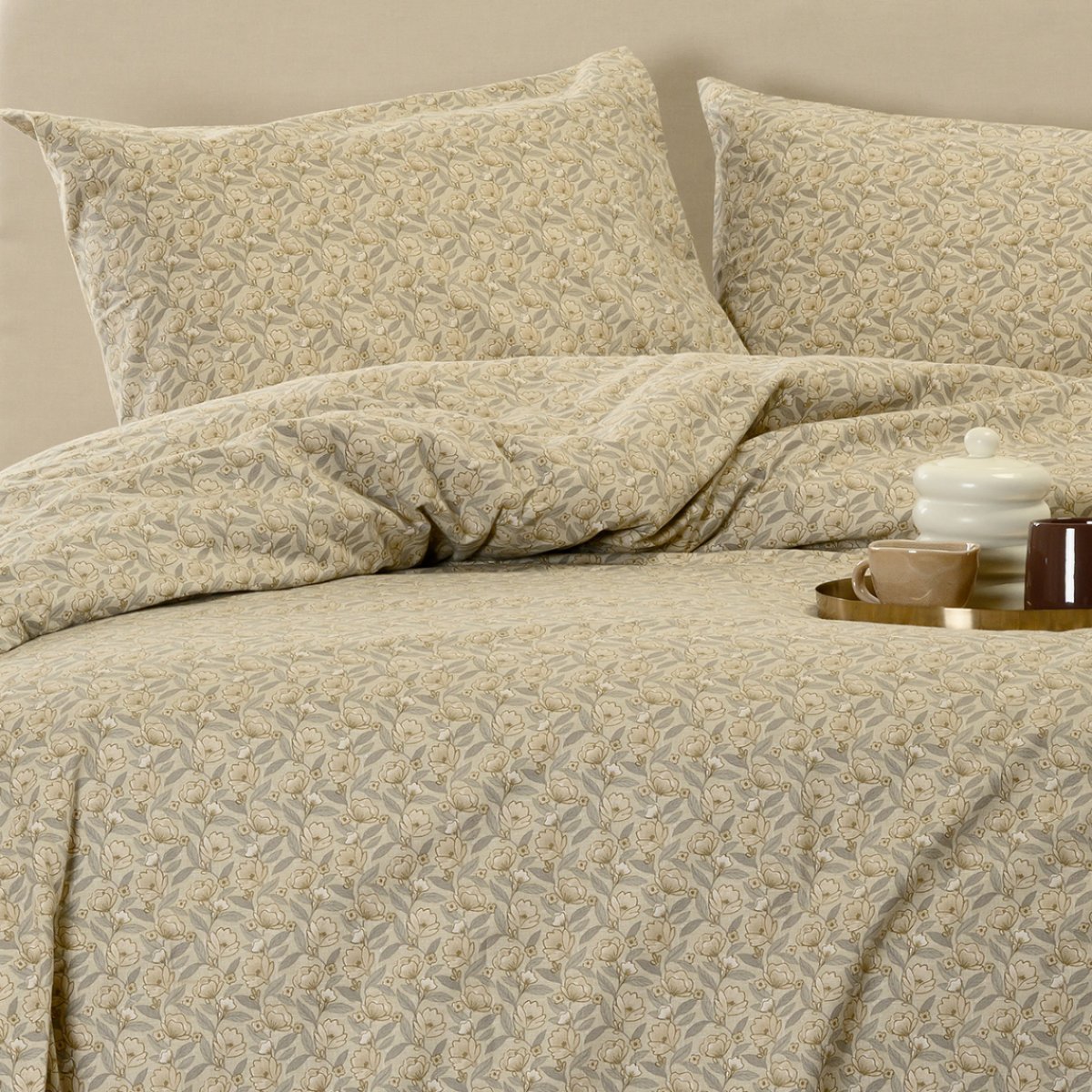 Φανελένια Σεντόνια Διπλά (Σετ) Melinen Elsa Beige