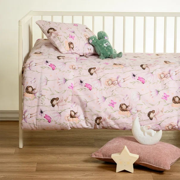 Φανελένια Παπλωματοθήκη Κούνιας (110x160) Melinen Winter Line Baby Naida Lilac