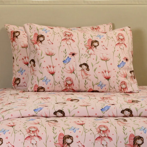 Ζεύγος Φανελένιες Μαξιλαροθήκες (53x72) Melinen Winter Line Naida Pink