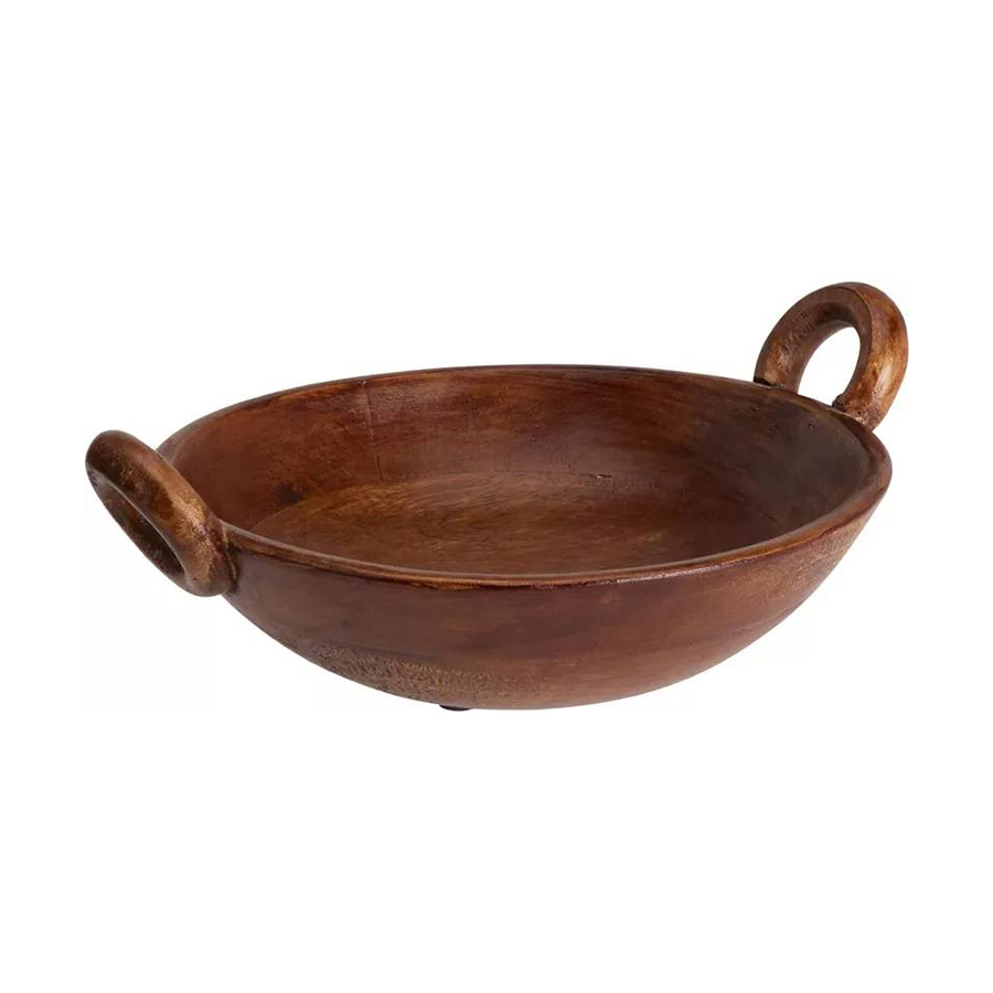 Διακοσμητικό Μπολ (Φ25x10) K-M Wood Dark A55200380