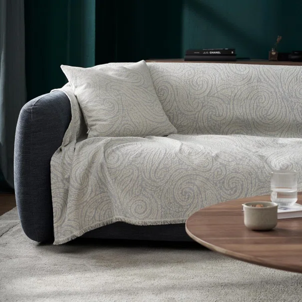 Ριχτάρι Καναπέ Τριθέσιου (180x300) Gofis Home Silver Grey 448/15
