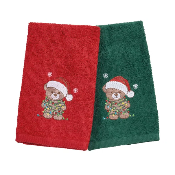 Χριστουγεννιάτικα Ποτηρόπανα (Σετ 2τμχ) Das Home Christmas 0905 Green