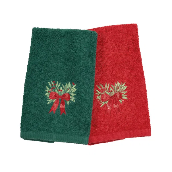 Χριστουγεννιάτικα Ποτηρόπανα (Σετ 2τμχ) Das Home Christmas 0908 Green