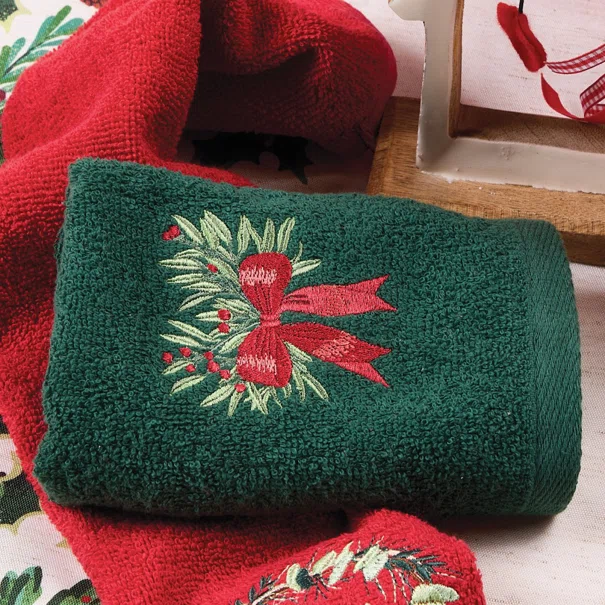 Χριστουγεννιάτικα Ποτηρόπανα (Σετ 2τμχ) Das Home Christmas 0908 Green