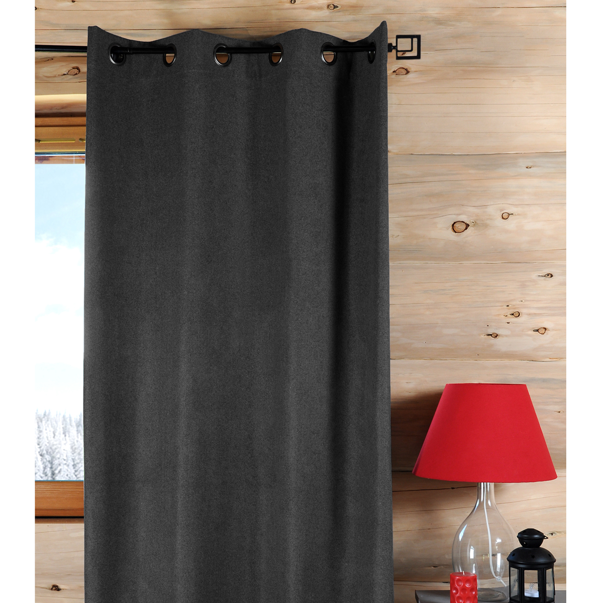 Κουρτίνα (135x260) Με Τρουκς S-F Alaga Antracite R65703005